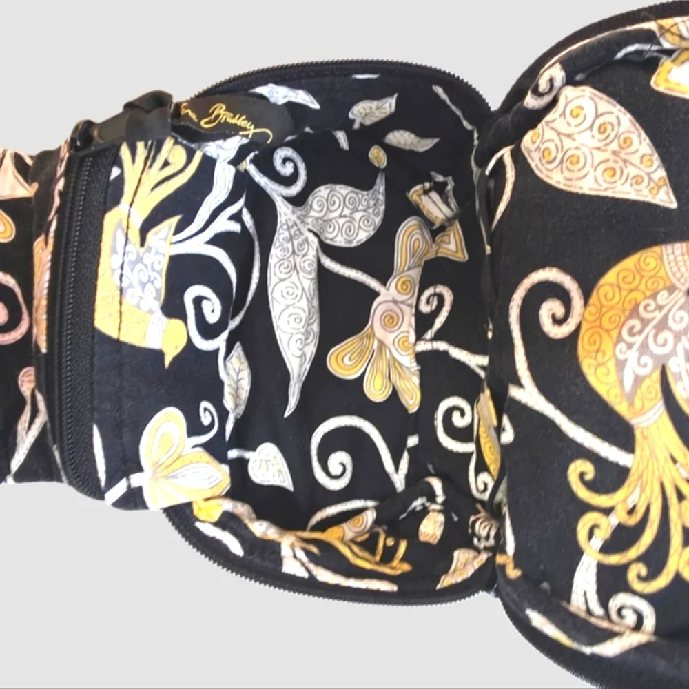 Vera Bradley Retired Yellow‎ Bird Pattern Tote With Bonus Travel Jewelry …